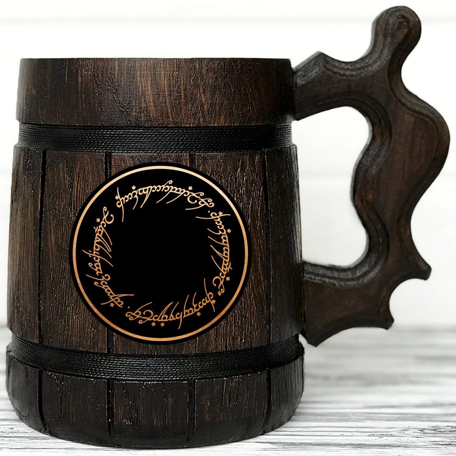 lord of the rings wood mug one ring mug